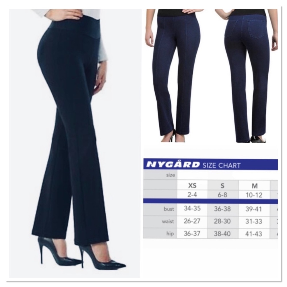 Nygard Slims Missy Tall Boot Cut Pull On Indigo Pants Sz XS NWT